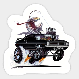 FISH TAILIN 1970 'cudaBLACK Sticker